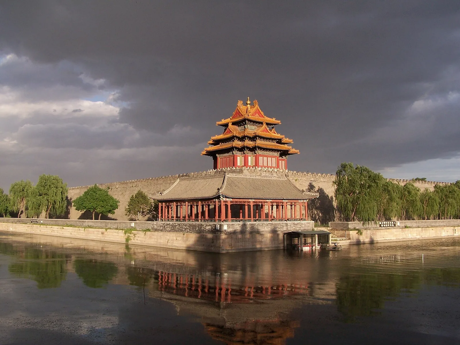 A pavilion and waterway at the Forbidden City in Beijing.