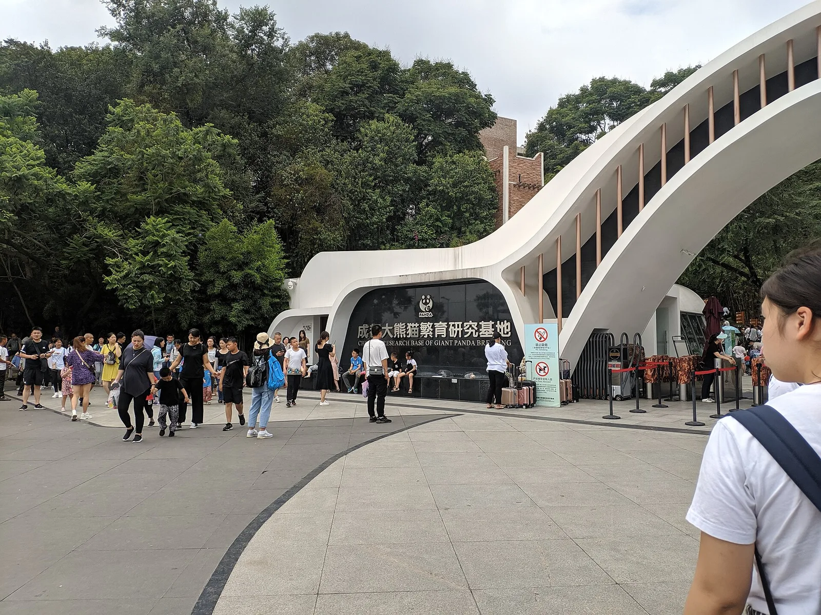Visitors at the Chengdu Research Base of Giant Panda Breeding.